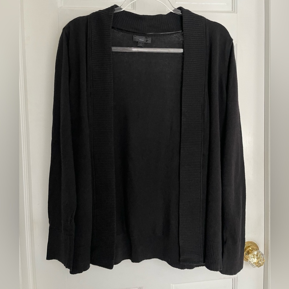 Worthington Classic Black open front Sweater